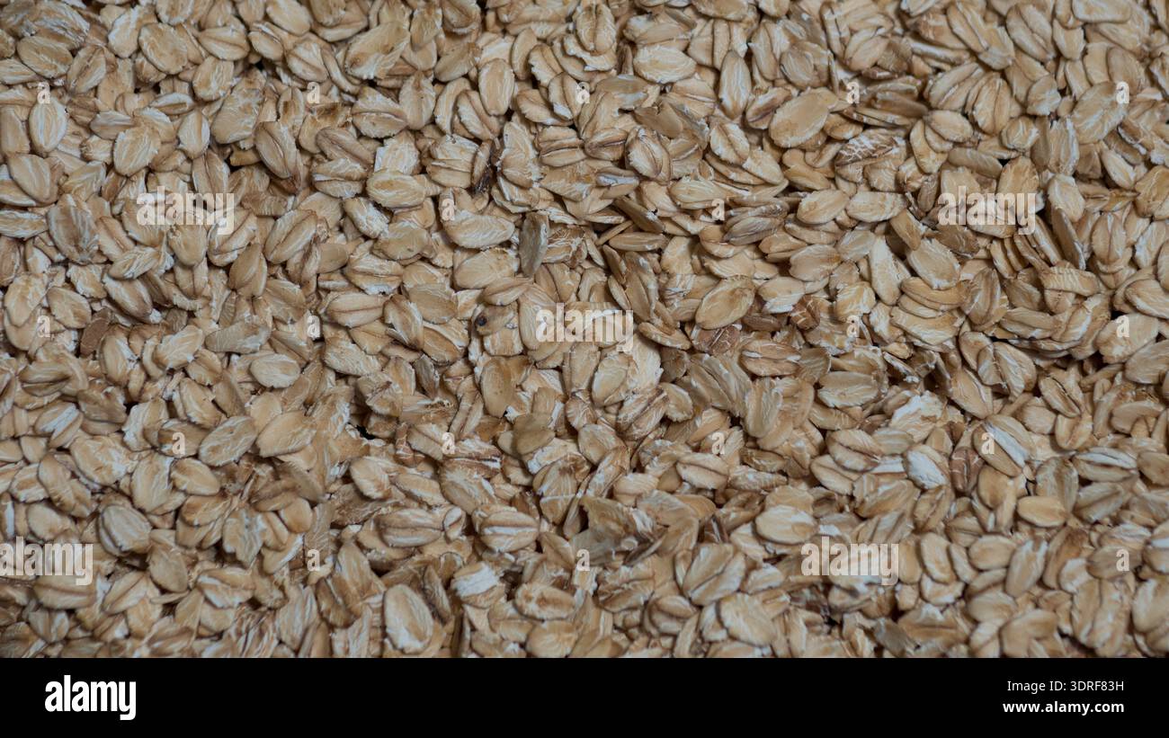 Texturhintergrund Für Oat-Flakes Stockfoto