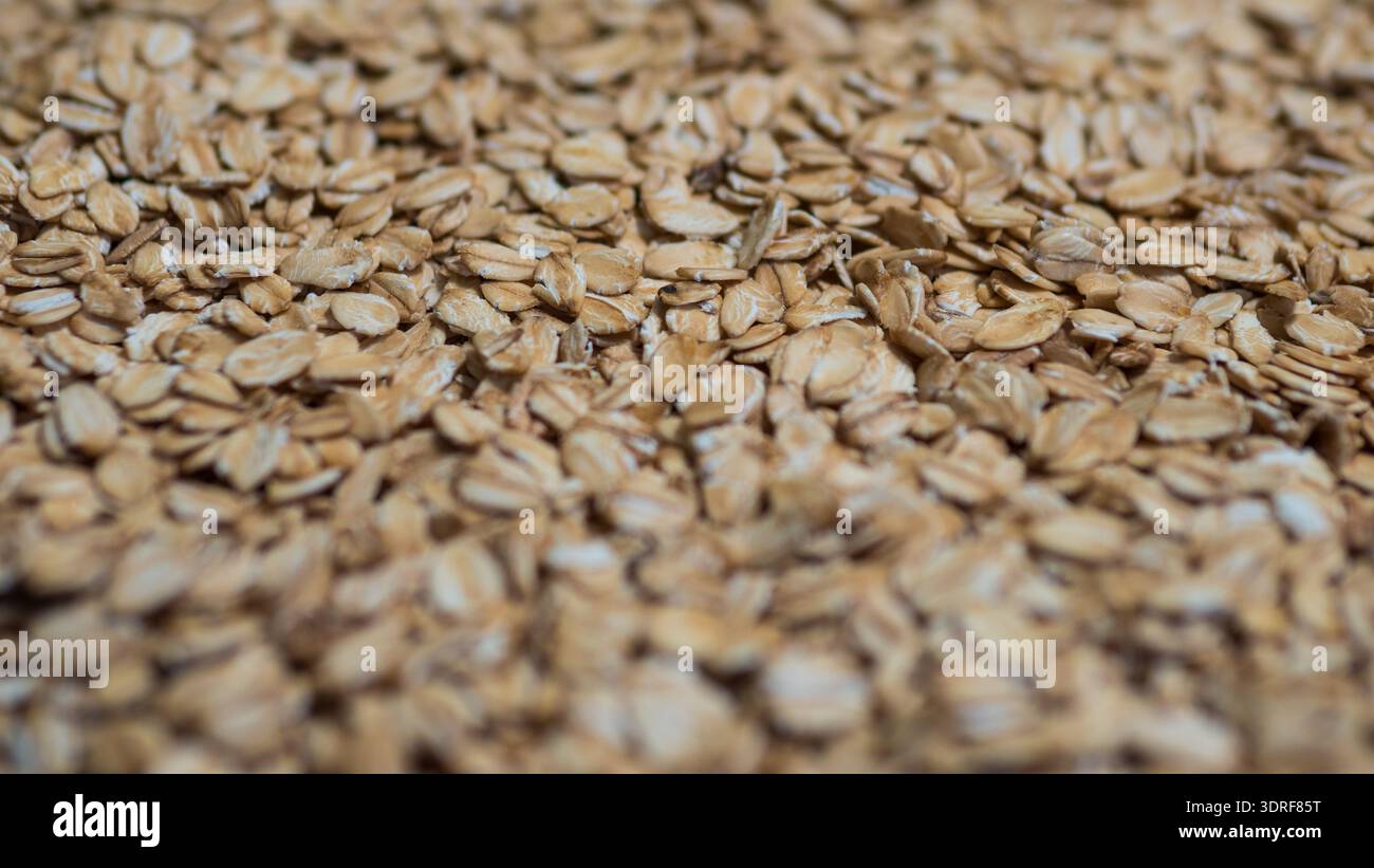 Texturhintergrund Für Oat-Flakes Stockfoto