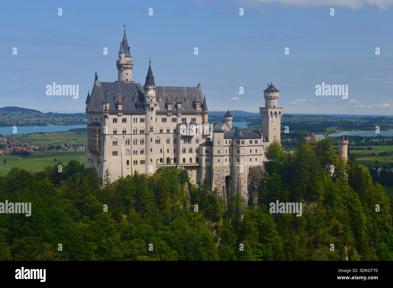 Schloss Neuschwanstein in Schwangau Bayern Deutschland historisches Schloss Wahrzeichen Stockfoto