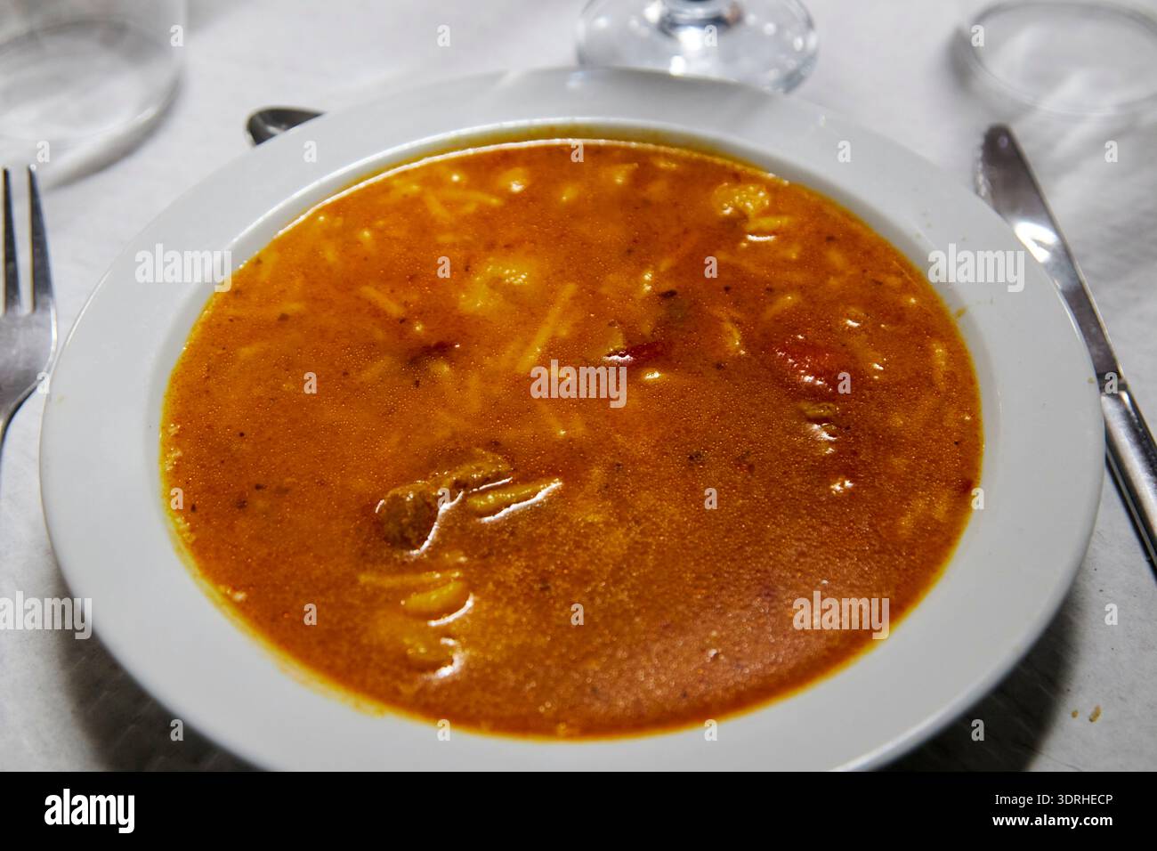 sopa de Pescado traditionelle spanische Fischsuppe teneriffa kanarische Inseln spanien Stockfoto