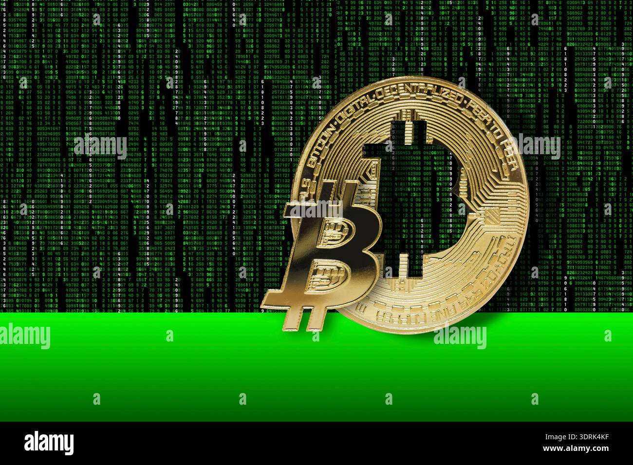 Bitcpoin-Zerfall Stockfoto