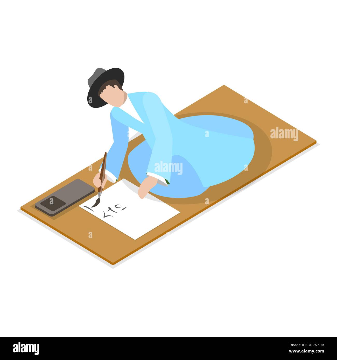 3D Isometrischer flacher Vektor konzeptuelle Illustration koreanischer Traditionen Stockfoto