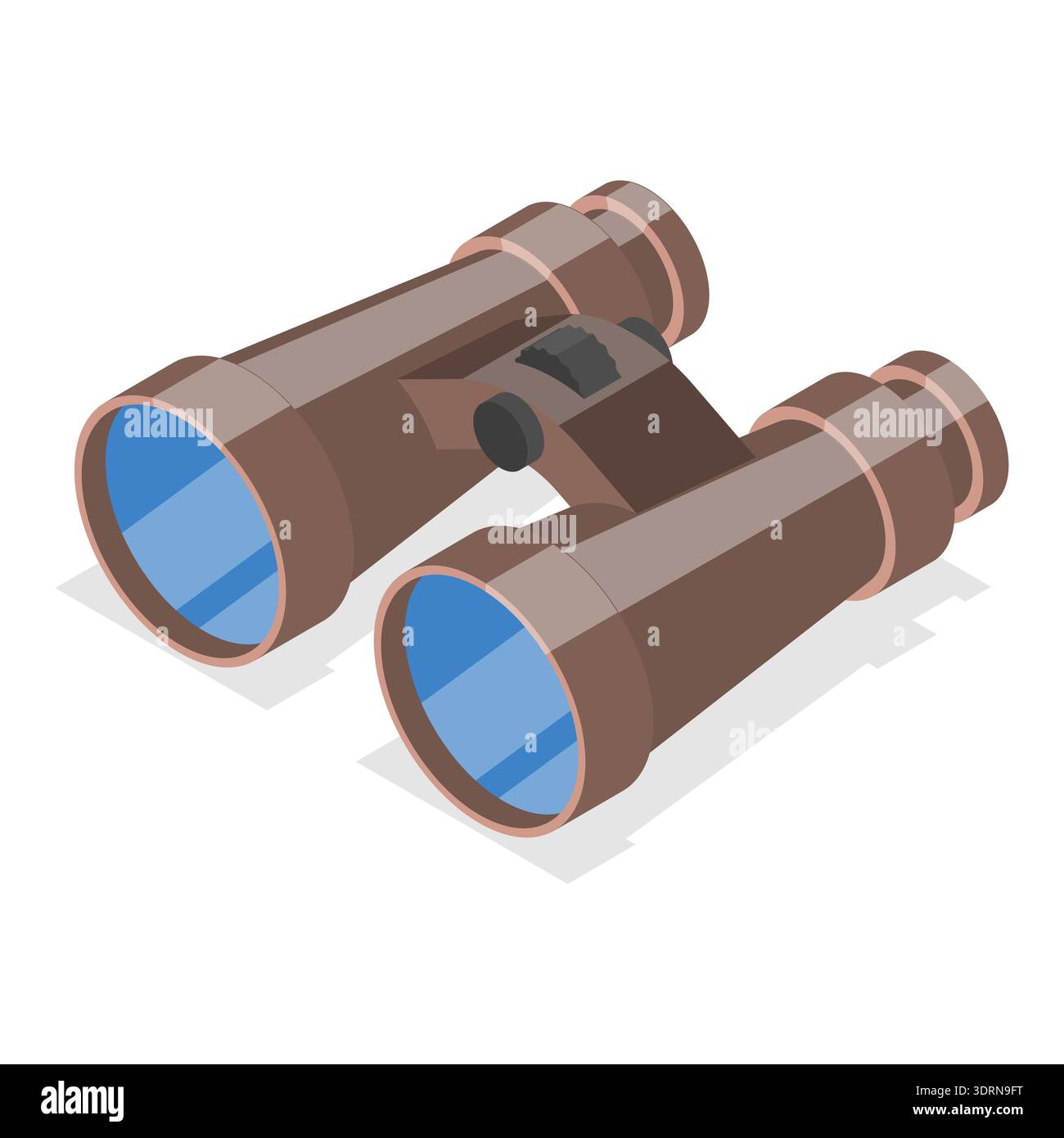 3D Isometrischer flacher Vektor Satz von Campingausrüstung Stockfoto