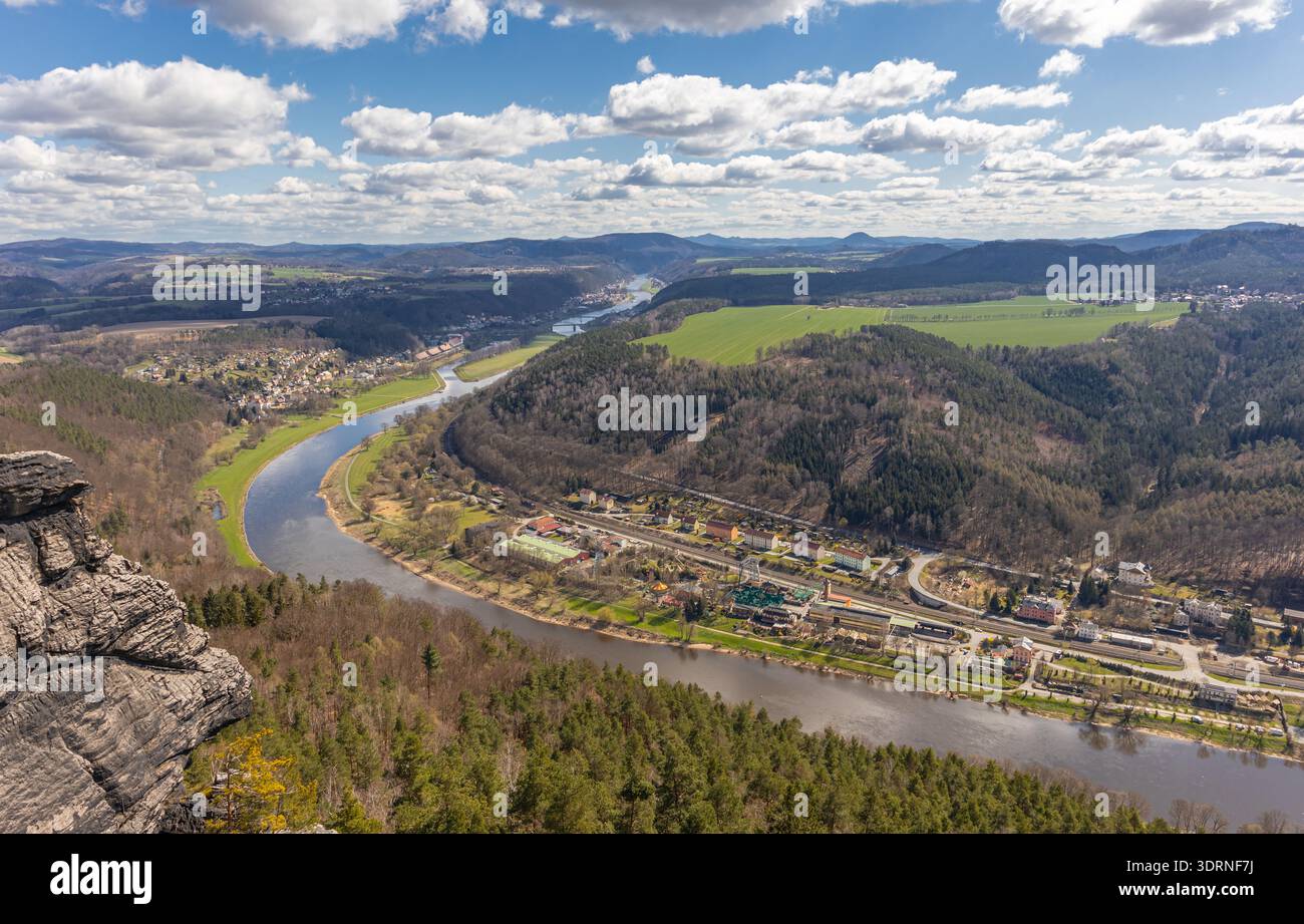 Bilder aus dem Nationalpark Elbsandsteingebirge Sächsische Schweiz Stockfoto