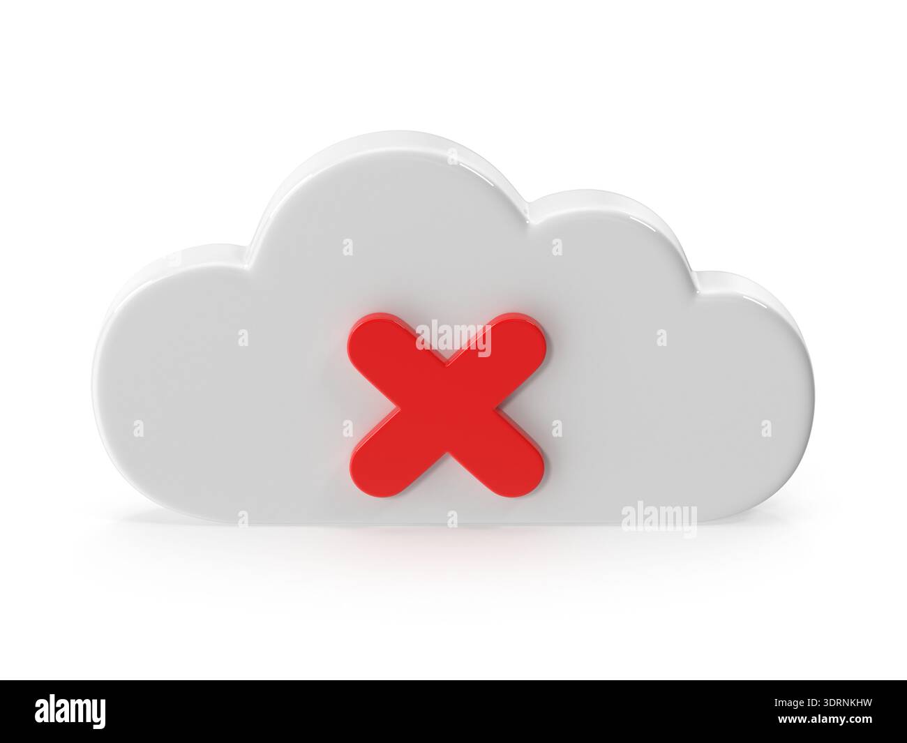 Wolke mit rotem Kreuz Stockfoto