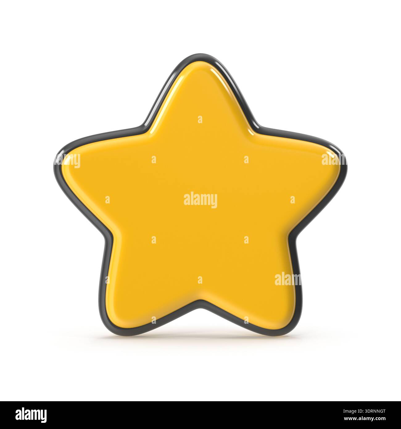 Helles 3D-Cartoon-Star-Symbol Stockfoto