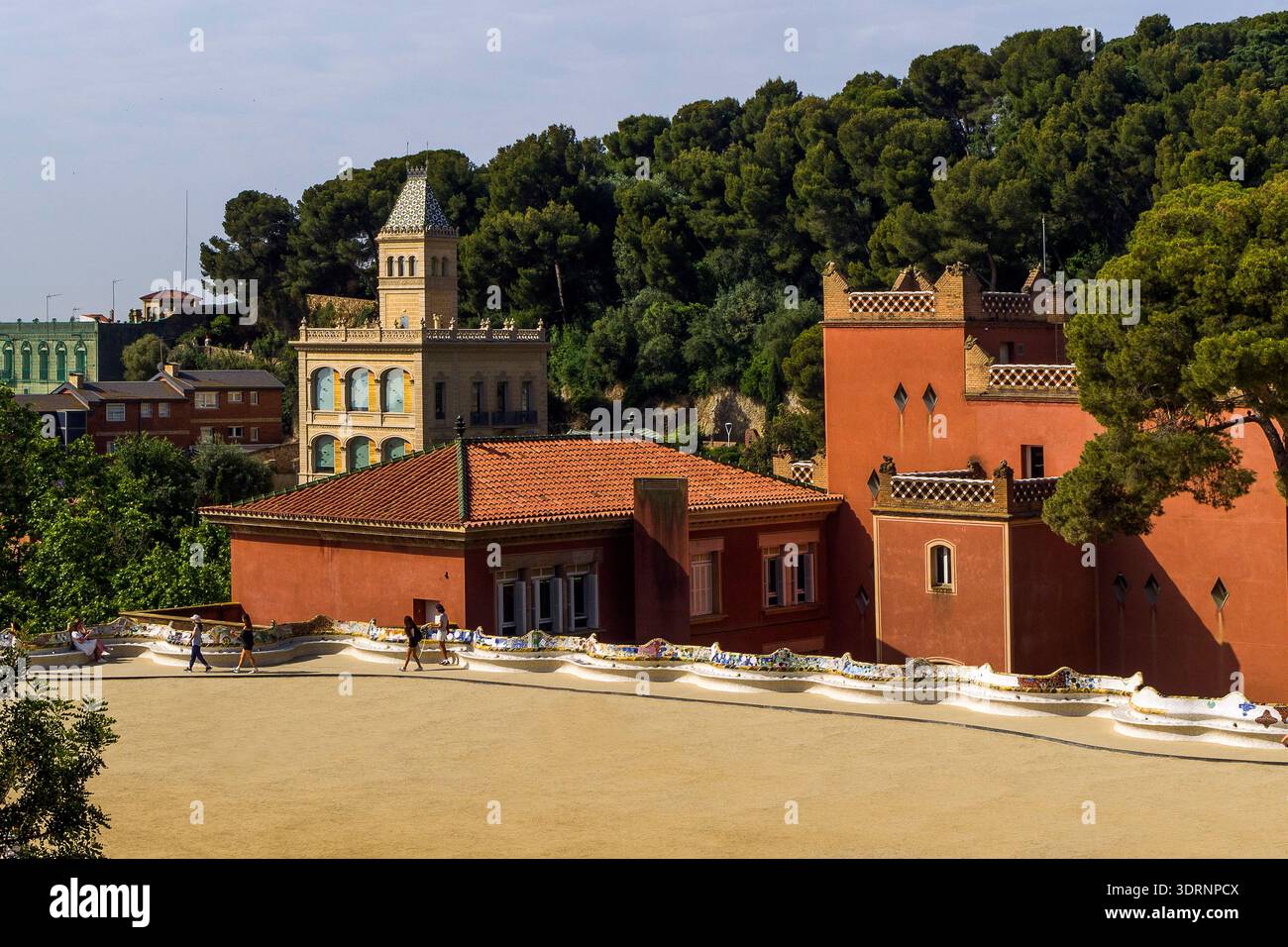 Spanien - Barcelona, Guell Park von Antonio Gaudi Stockfoto