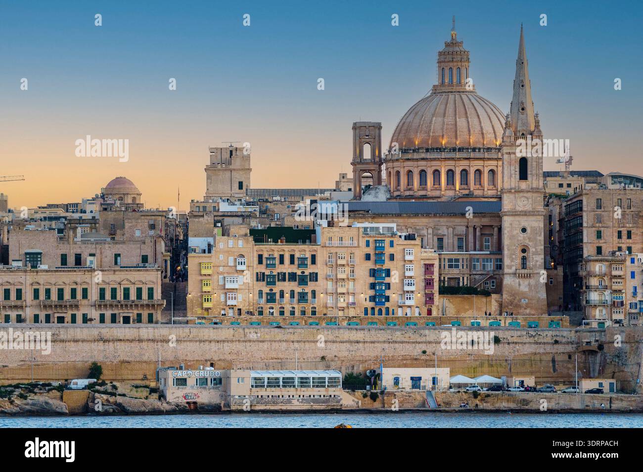 Valletta Nachbarschaft von Sliema, Valletta (Il-Belt Valletta), Republik Malta, Europa Stockfoto