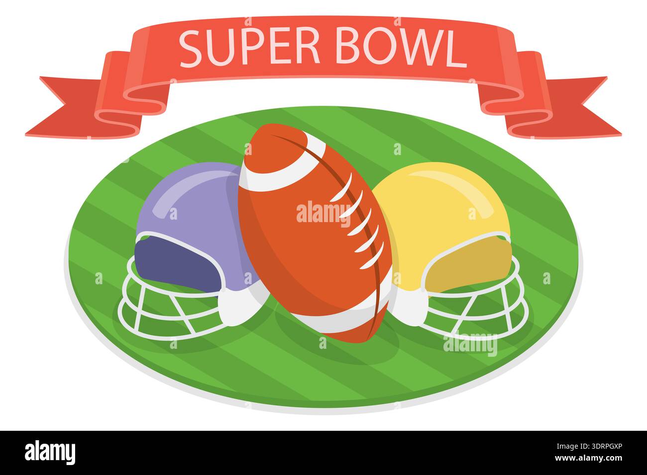 Isometrischer flacher 3D-Vektor-Illustration von Superbowl Stockfoto