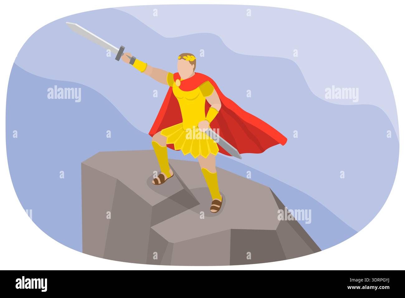 Isometrischer flacher 3D-Vektor-Illustration von Caesar Stockfoto