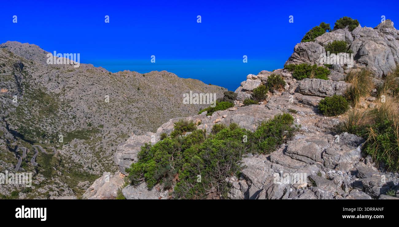 Paraje Natural de la Sierra de Tramuntana, UNESCO-Weltkulturerbe, Mallorca, Islas Baleares, Spanien, Europa Stockfoto