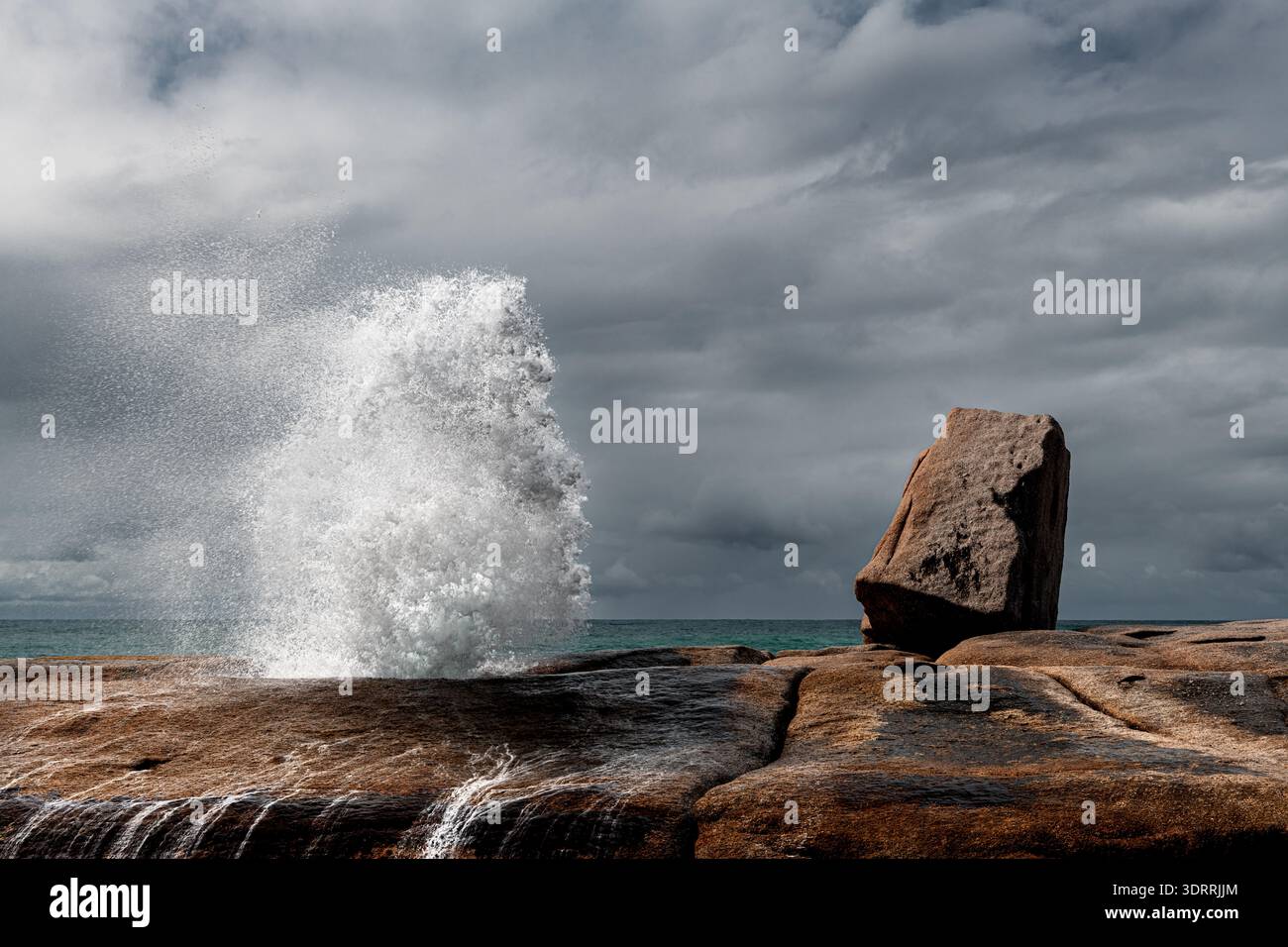 Berühmtes Blowhole in Bicheno an der Ostküste Tasmaniens. Stockfoto