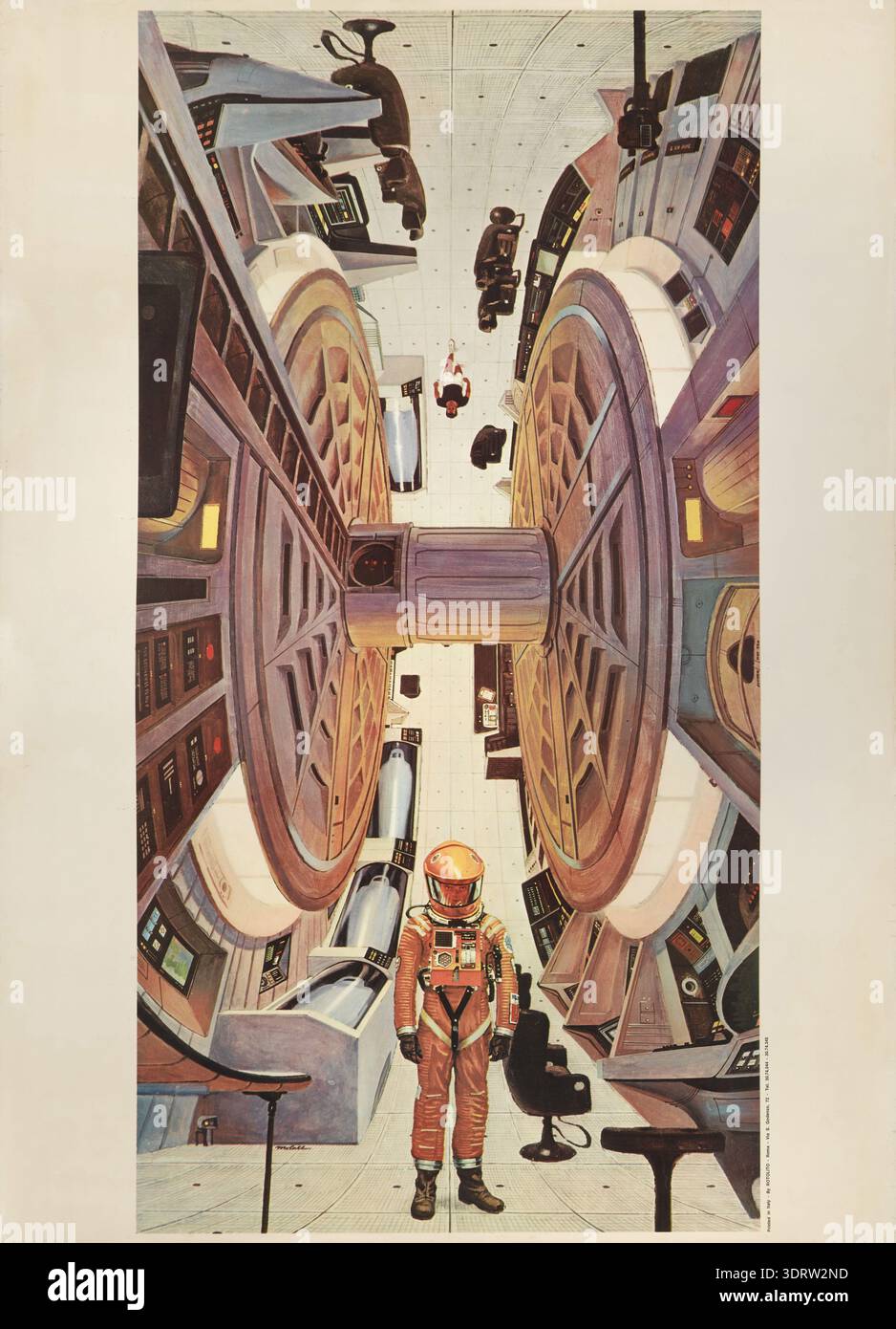 Filmposter 2001: A Space Odyssey von Stanley Kubrick. Museum: PRIVATE SAMMLUNG. Autor: Robert McCall. Stockfoto