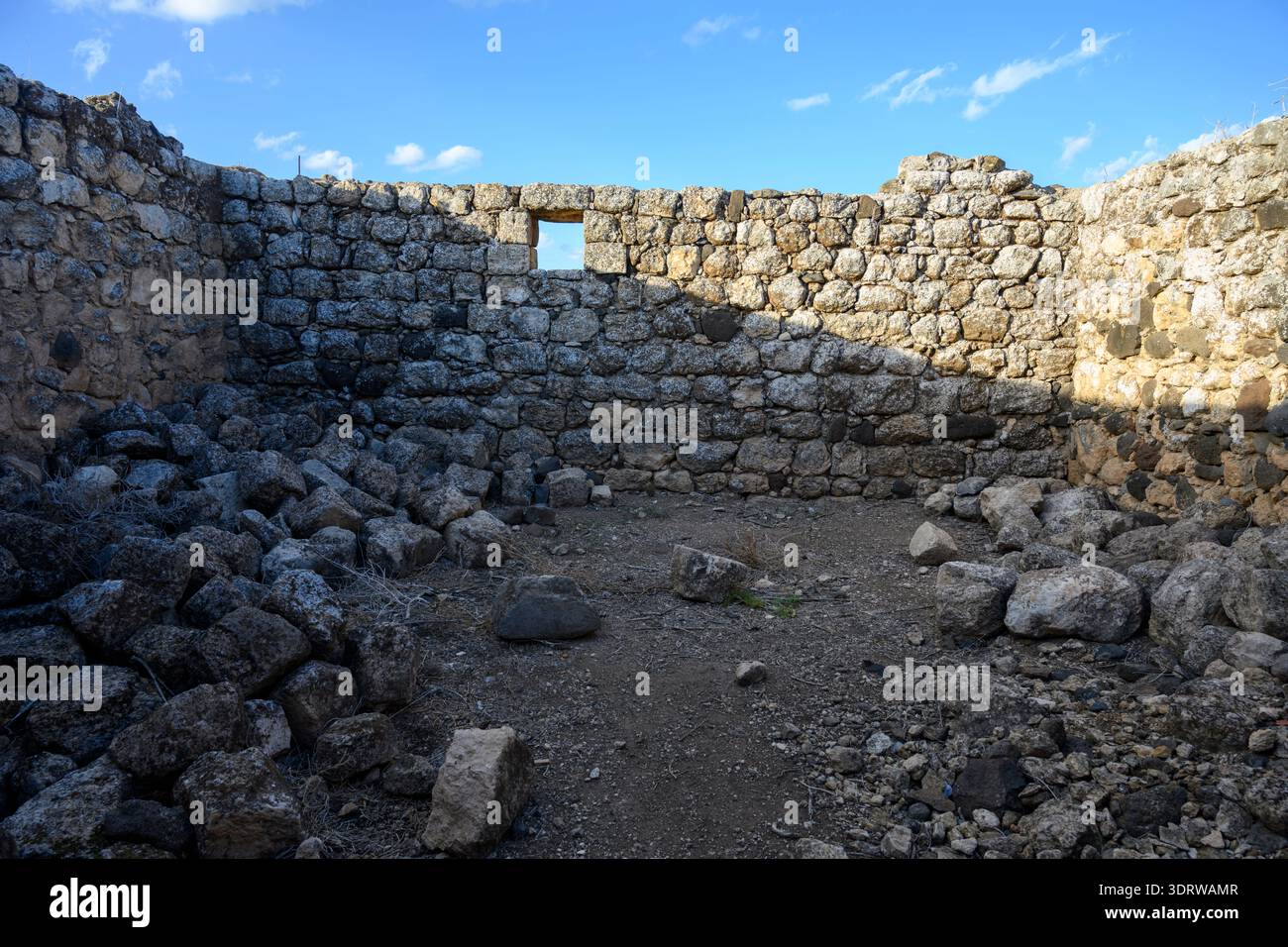 Horvat Yarda - Yarda Ruinen in Obergaliläa, Israel, sind die Überreste eines arabischen Herrenhauses, das Ende des 19. Jahrhunderts erbaut wurde. Das Land wurde von den J gekauft Stockfoto