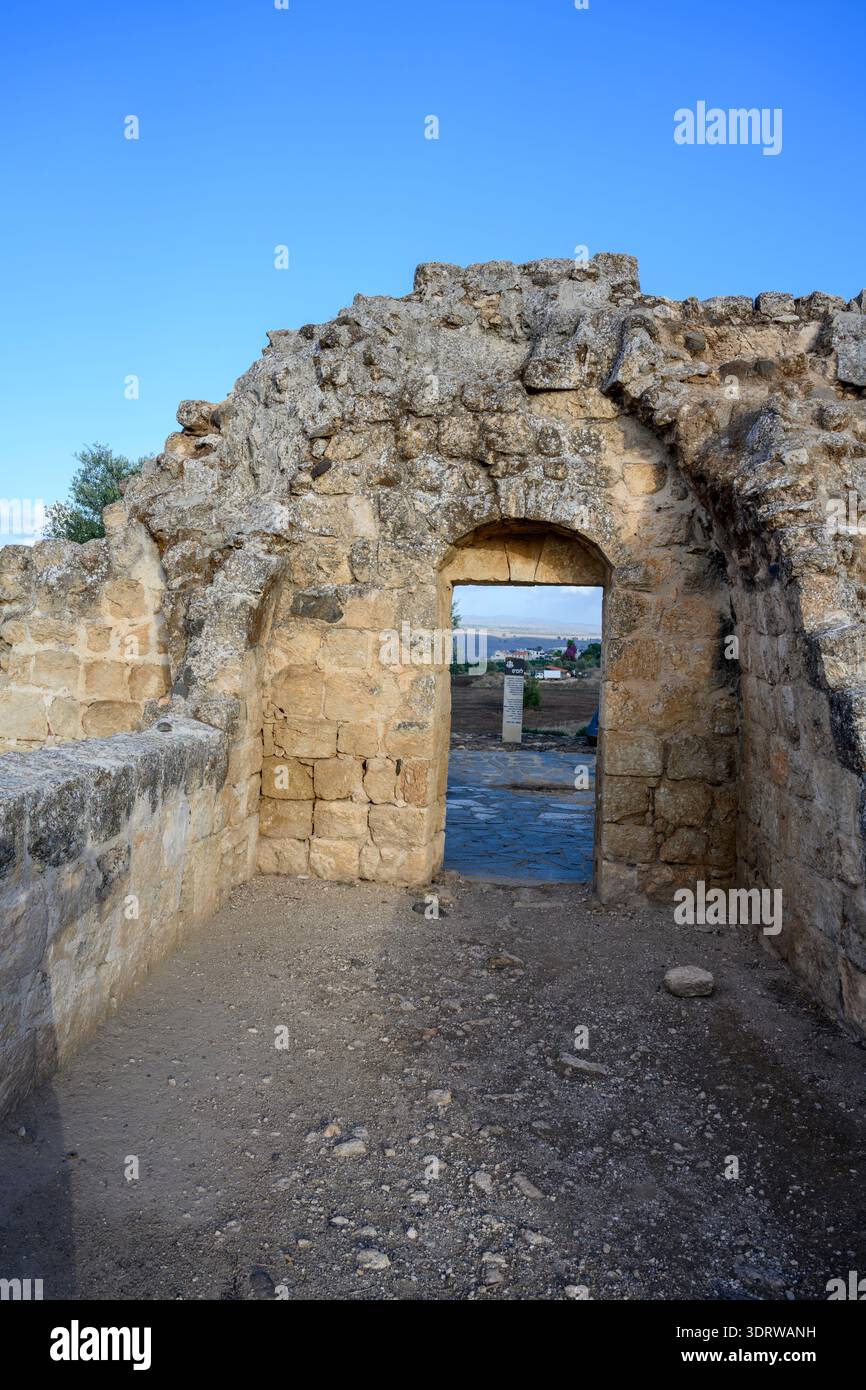 Horvat Yarda - Yarda Ruinen in Obergaliläa, Israel, sind die Überreste eines arabischen Herrenhauses, das Ende des 19. Jahrhunderts erbaut wurde. Das Land wurde von den J gekauft Stockfoto