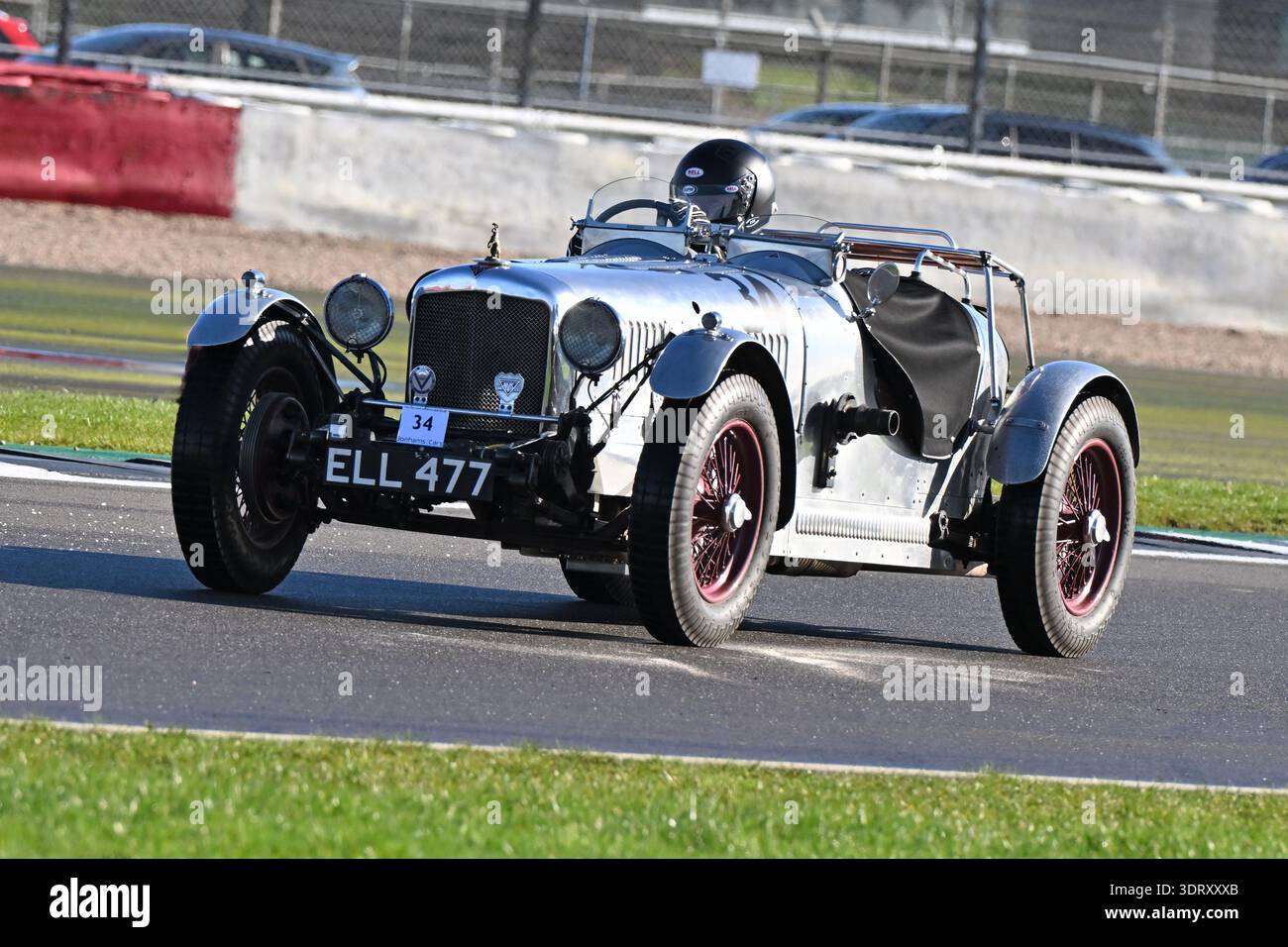 Dr. Ian Fyfe, Alvis 12-70, 2026, sah die 70. Austragung der Pomeroy Trophy, sie begann 1952, sie enthält Autos aller Epochen und Typen, es ist der Vin Stockfoto