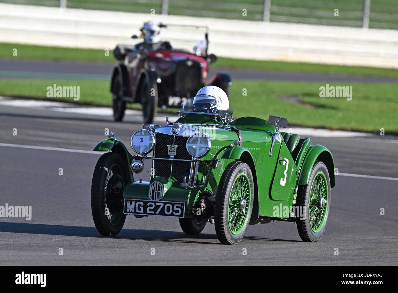 Ian Robertson, MG J2, 2026, fand die 70. Austragung der Pomeroy Trophy statt, sie startete 1952, sie enthält Autos aller Epochen und Typen, es ist der Vintage Stockfoto
