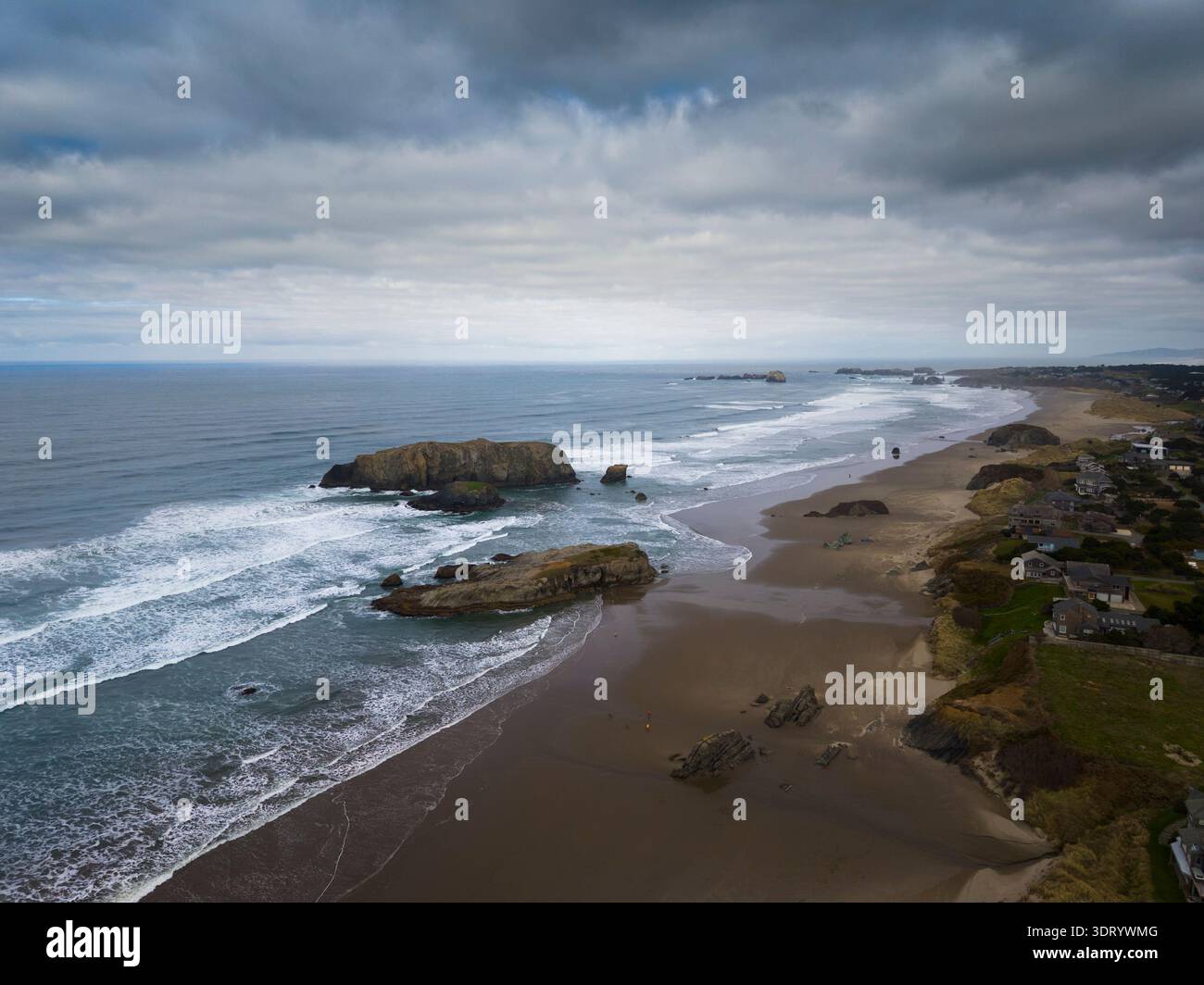 Haystack Rock Formation in Bandon, Oregon Stockfoto
