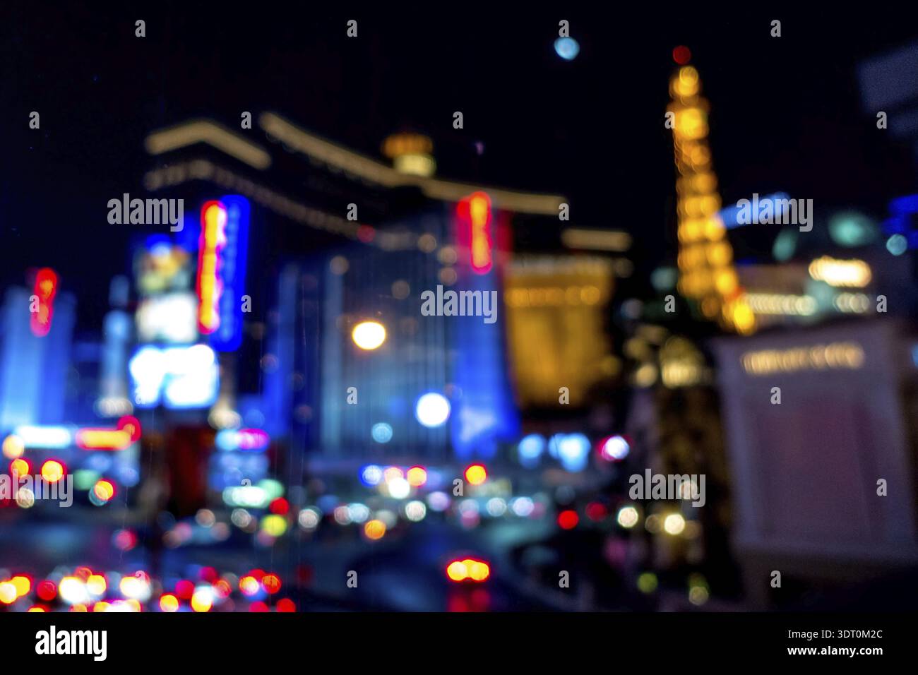 Verschwommenes abstraktes Bokeh las vegas nevada Stockfoto