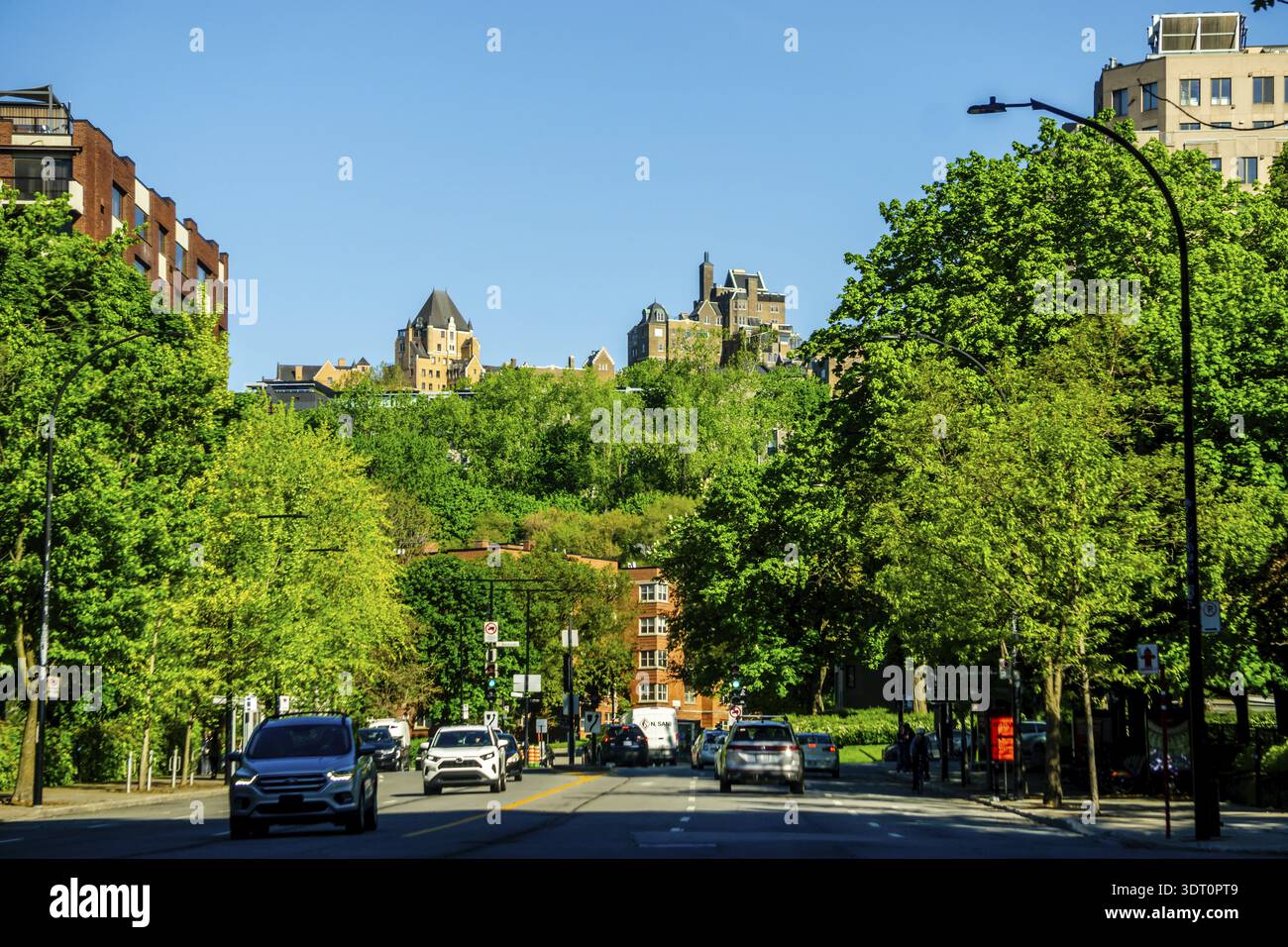 Straßen und Architektur der Altstadt von montreal Stockfoto