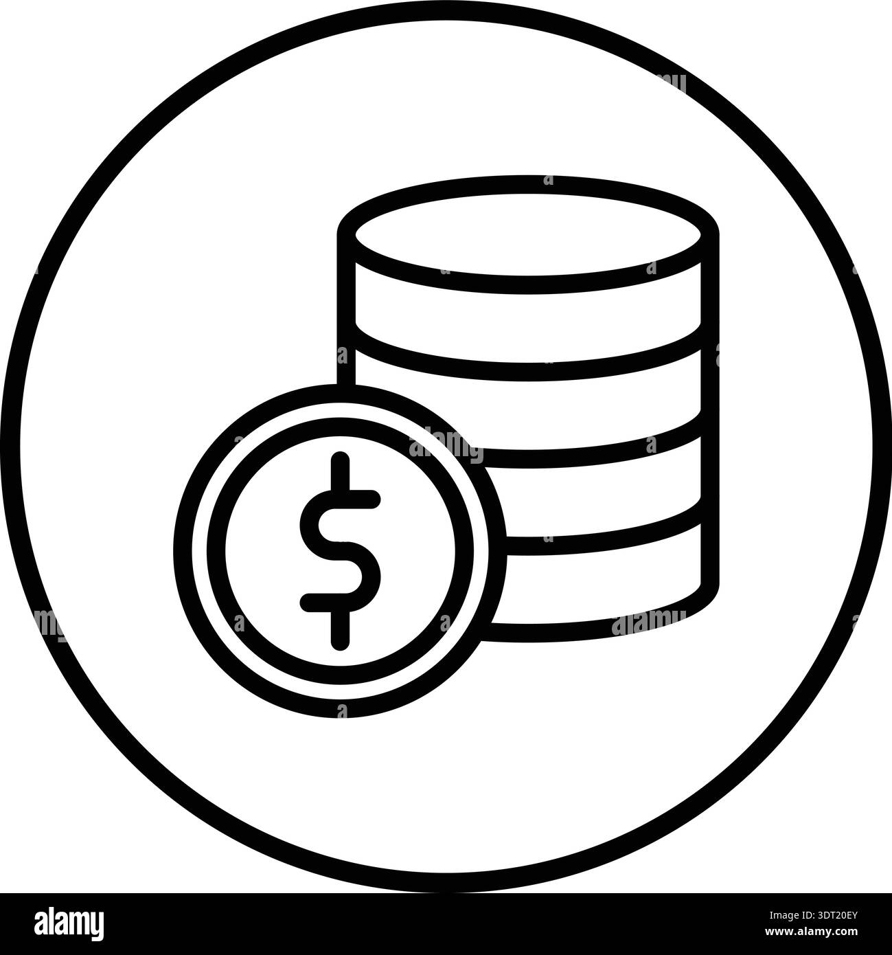 Dollarvektor-Symbol Design-Illustration Stock Vektor