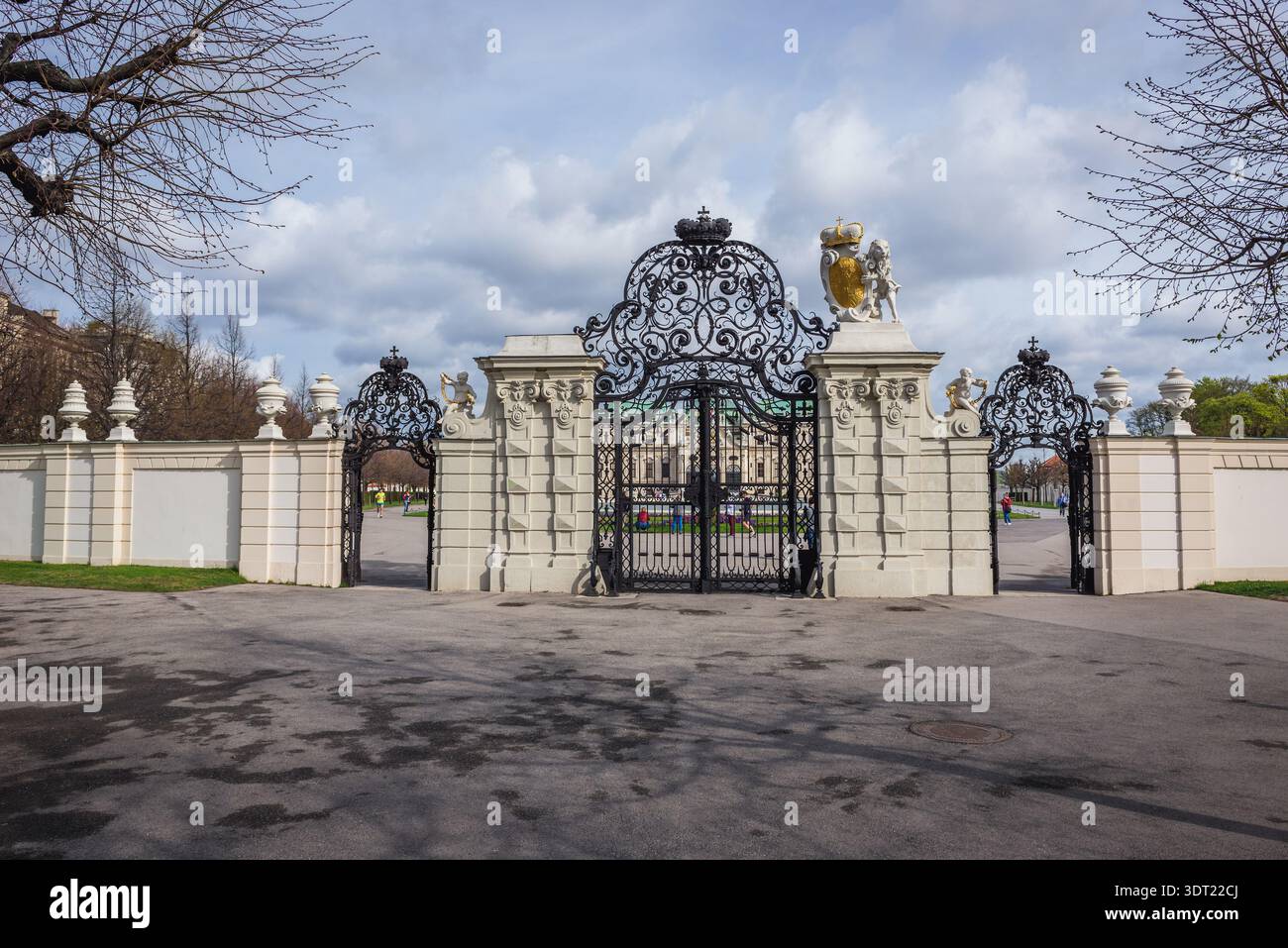 Tor des Belvedere in Wien, Österreich Stockfoto
