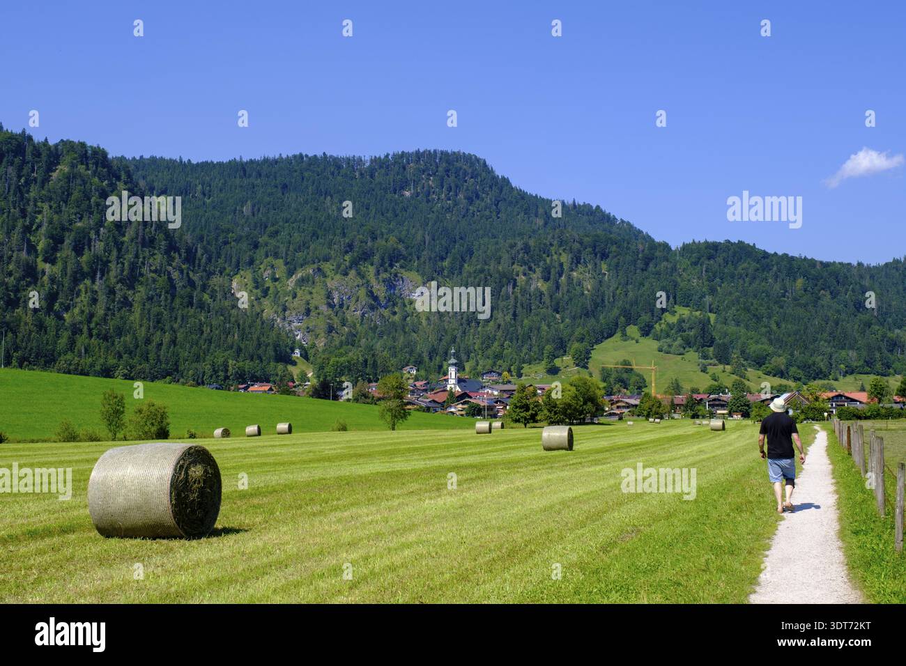 Heuballen, Reit im Winkl, Chiemgau, Oberbayern, Bayern, Deutschland Stockfoto
