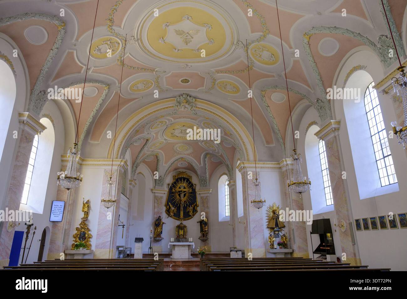 Pfarrkirche St. Pankratius, Reit im Winkl, Chiemgau, Oberbayern, Bayern, Deutschland Stockfoto