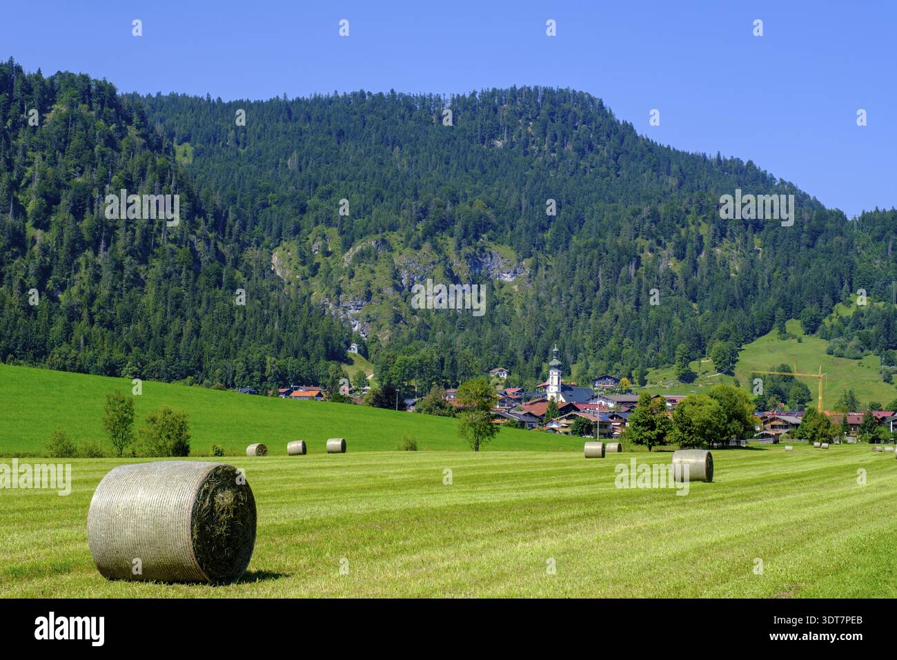 Heuballen, Reit im Winkl, Chiemgau, Oberbayern, Bayern, Deutschland Stockfoto