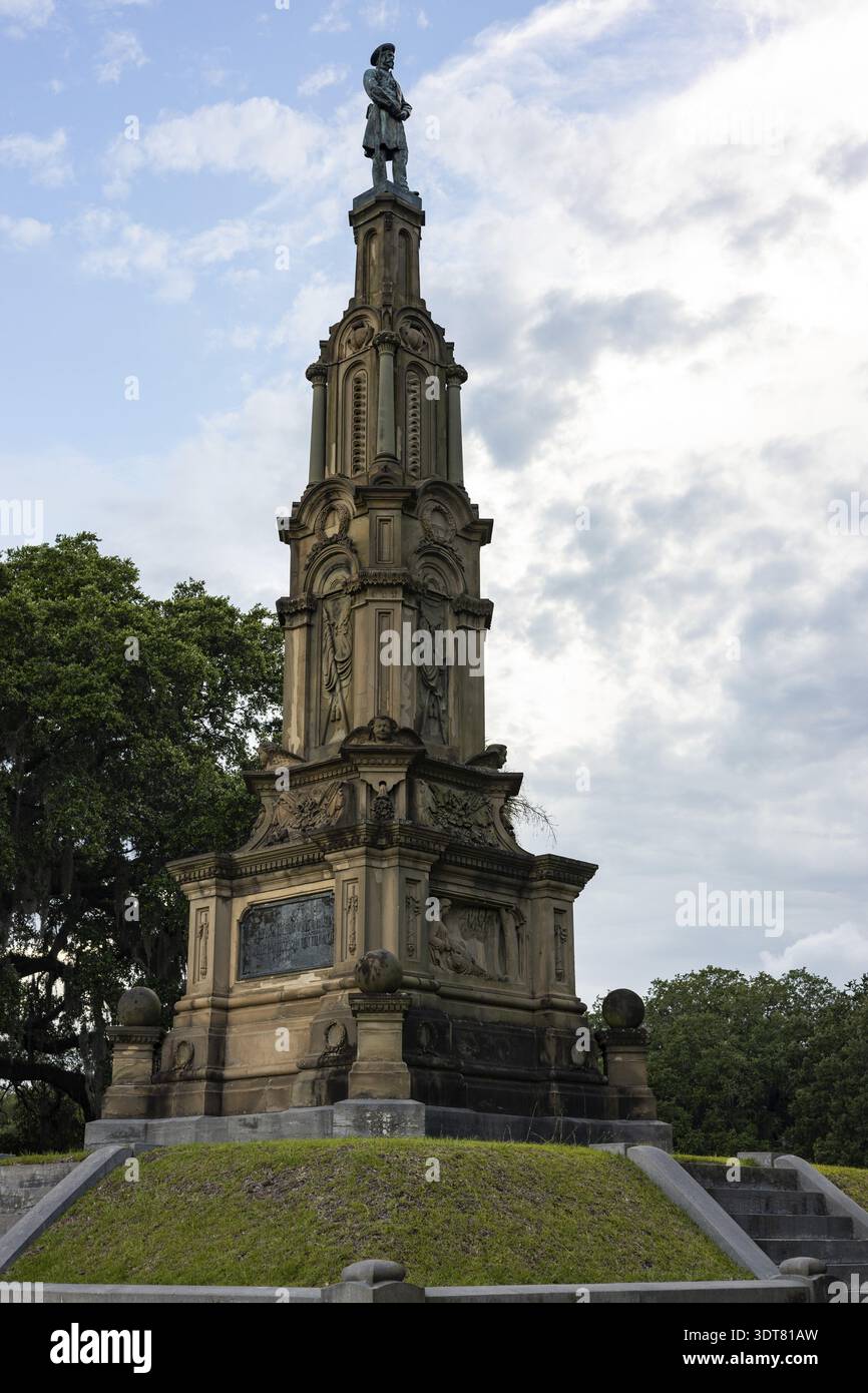 Bürgerkriegsdenkmal im Forsyth Park in Savannah Stockfoto