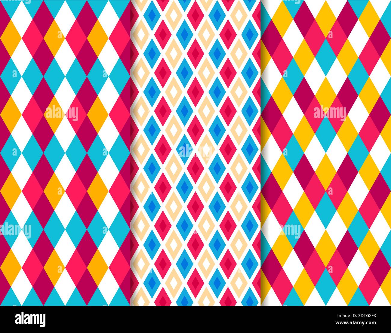 Zirkusrautenmuster mit Diamant-Harlequin Stock Vektor