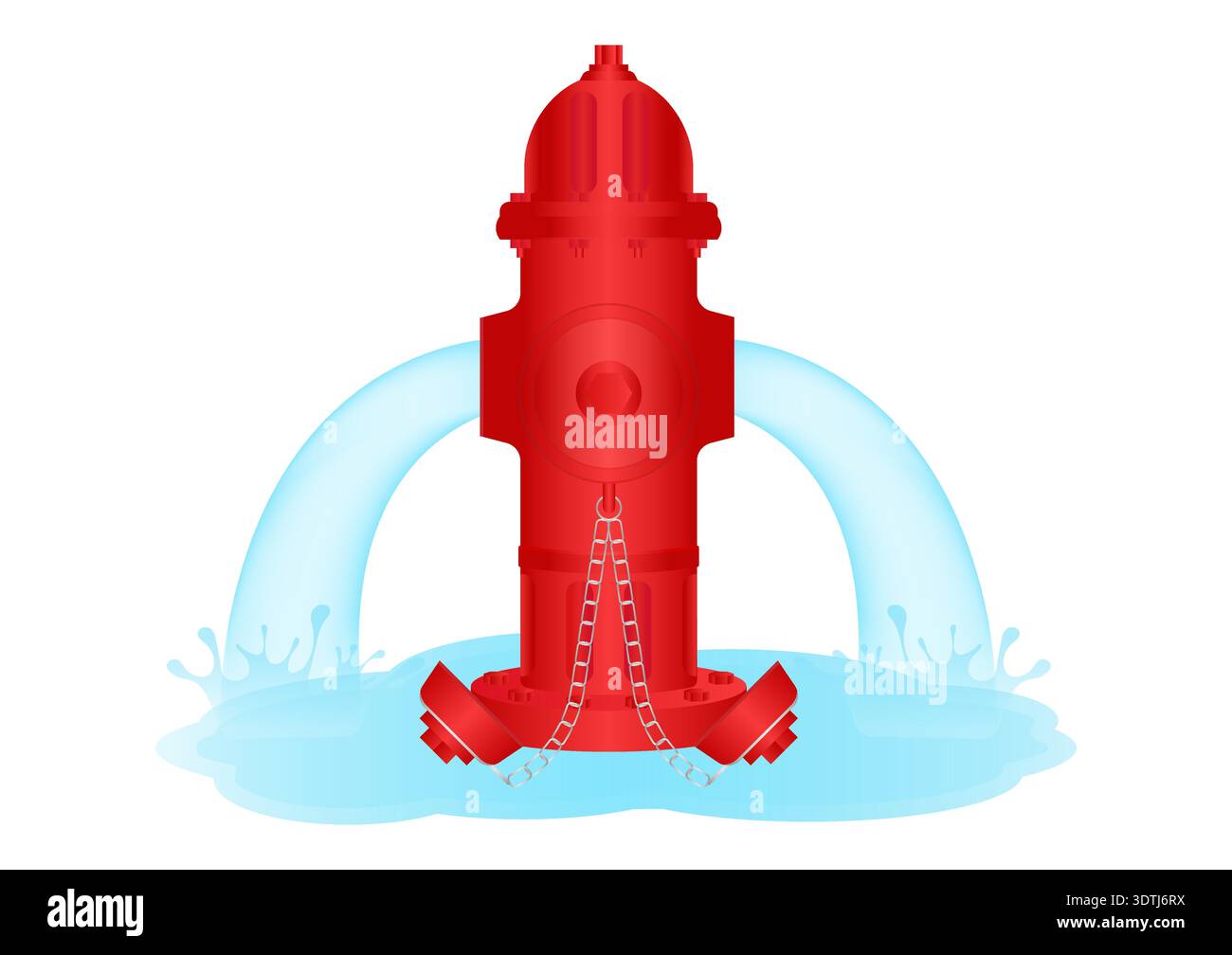 Roter Hydrant Vektorabbildung. Stock Vektor