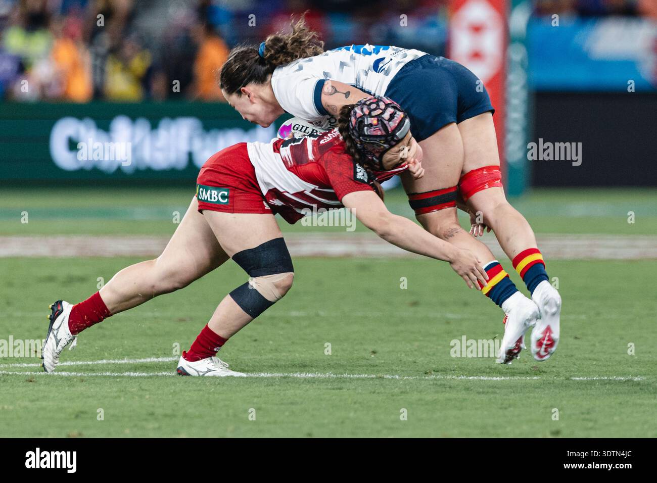 Die HSBC SVNS Series 2024-25 findet am 28. März 2025 im brandneuen Kai Tak Stadium mit 50 000 Sitzplätzen in Hongkong, China, statt. Stockfoto