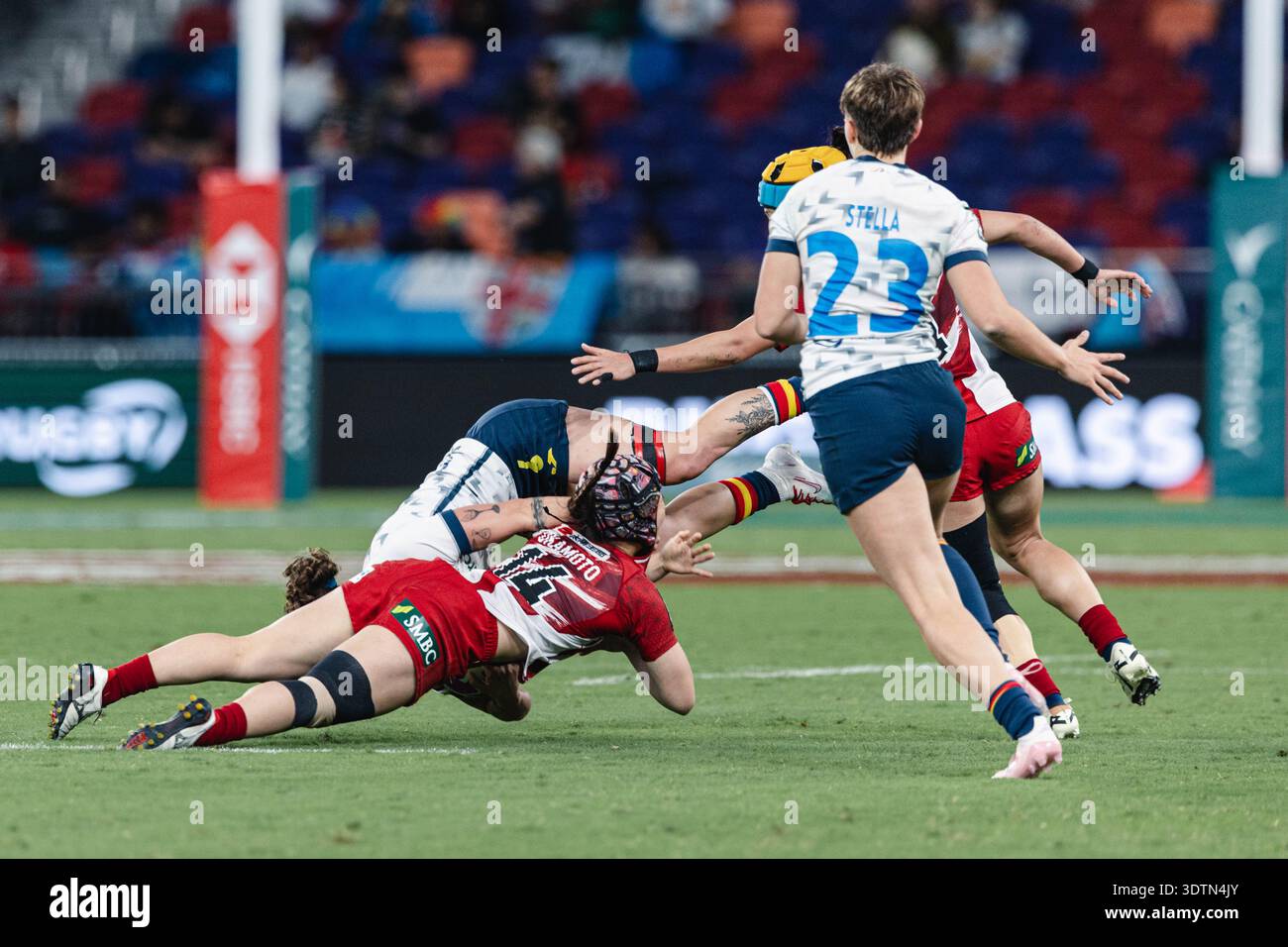 Die HSBC SVNS Series 2024-25 findet am 28. März 2025 im brandneuen Kai Tak Stadium mit 50 000 Sitzplätzen in Hongkong, China, statt. Stockfoto