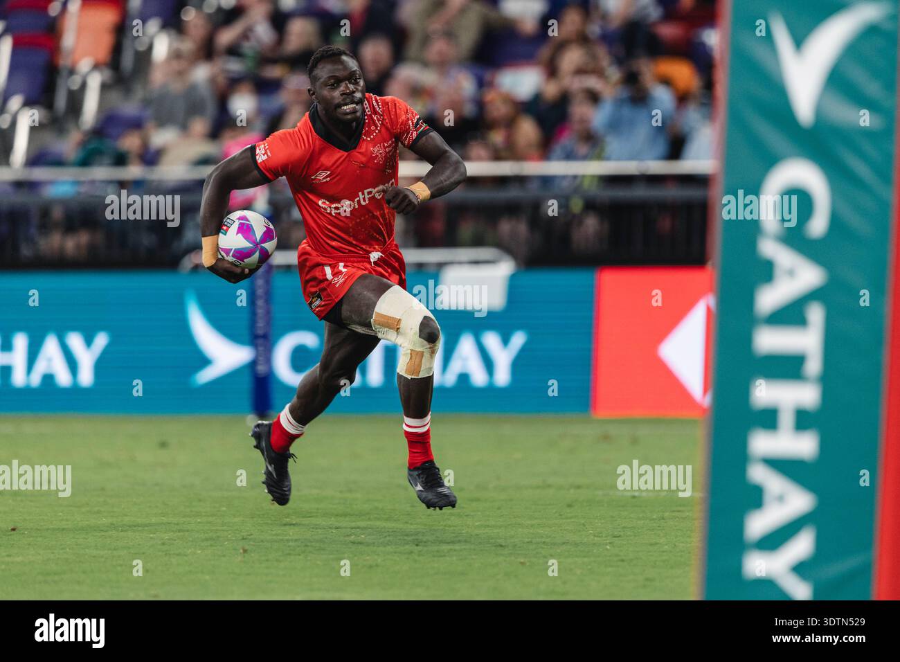 Die HSBC SVNS Series 2024-25 findet am 28. März 2025 im brandneuen Kai Tak Stadium mit 50 000 Sitzplätzen in Hongkong, China, statt. Stockfoto