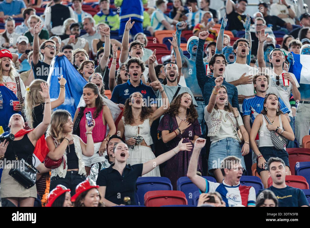 Die HSBC SVNS Series 2024-25 findet am 28. März 2025 im brandneuen Kai Tak Stadium mit 50 000 Sitzplätzen in Hongkong, China, statt. Stockfoto