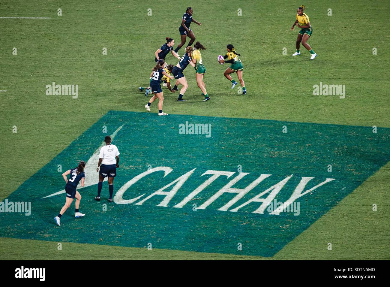 Die HSBC SVNS Series 2024-25 findet am 28. März 2025 im brandneuen Kai Tak Stadium mit 50 000 Sitzplätzen in Hongkong, China, statt. Stockfoto