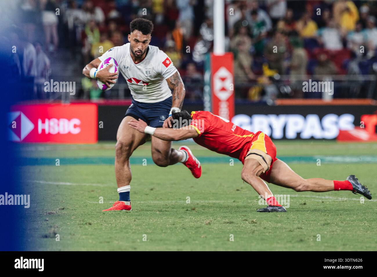 Die HSBC SVNS Series 2024-25 findet am 28. März 2025 im brandneuen Kai Tak Stadium mit 50 000 Sitzplätzen in Hongkong, China, statt. Stockfoto