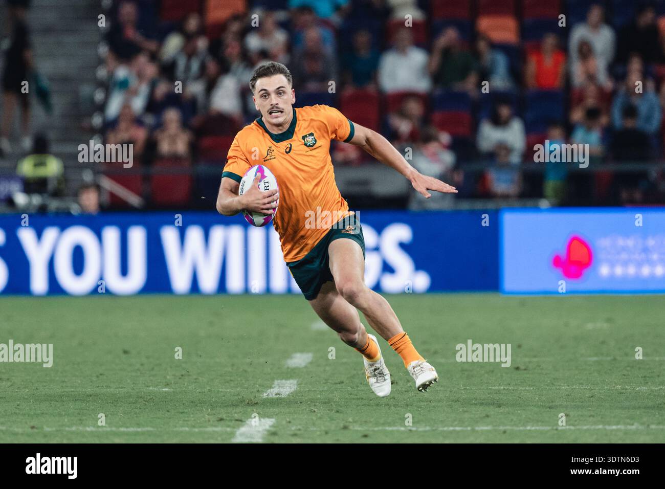 Die HSBC SVNS Series 2024-25 findet am 28. März 2025 im brandneuen Kai Tak Stadium mit 50 000 Sitzplätzen in Hongkong, China, statt. Stockfoto