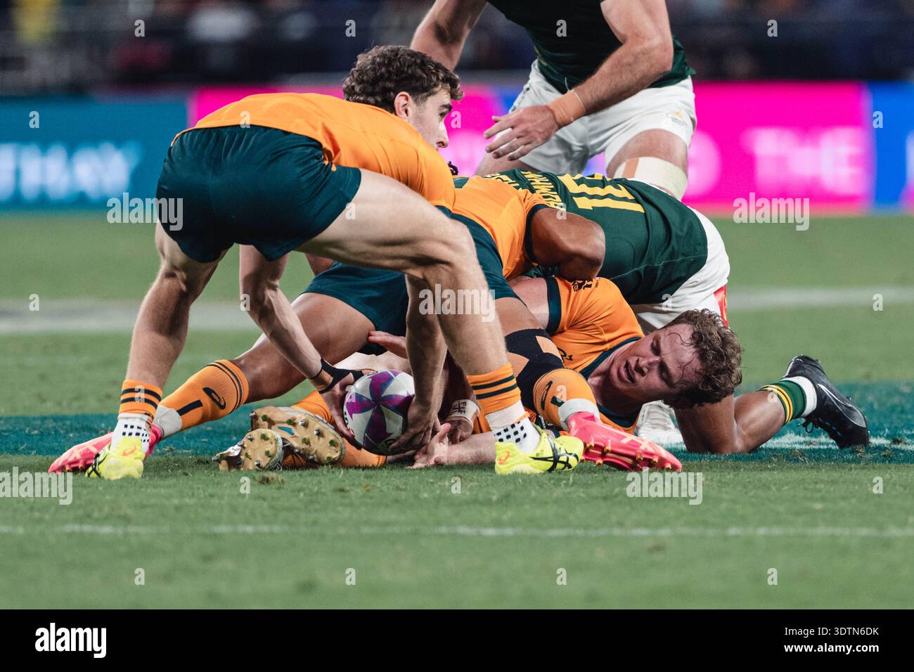 Die HSBC SVNS Series 2024-25 findet am 28. März 2025 im brandneuen Kai Tak Stadium mit 50 000 Sitzplätzen in Hongkong, China, statt. Stockfoto