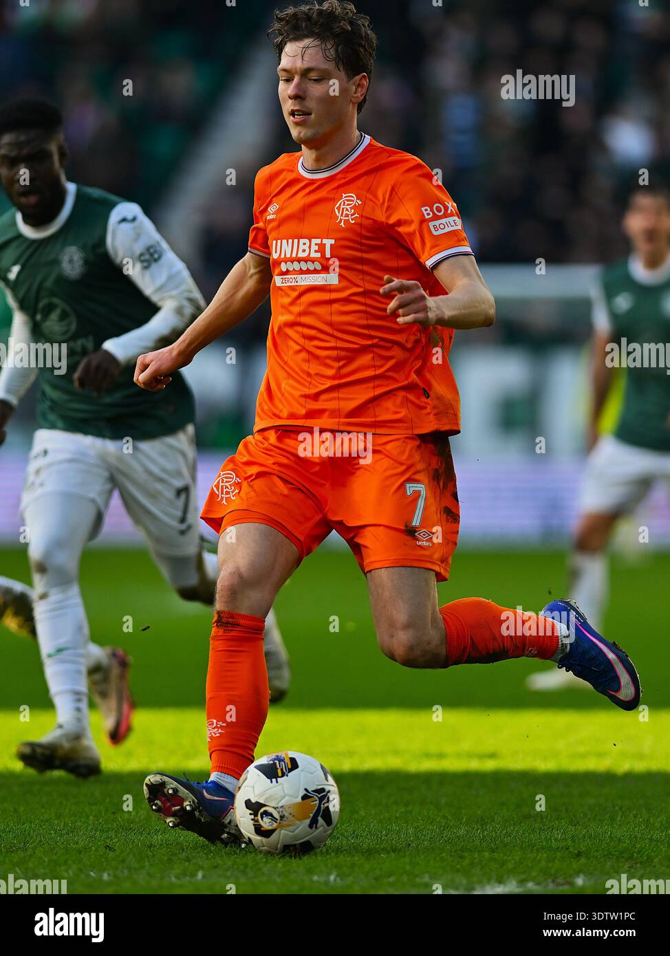 SPFL League - Hibernian / Rangers 01.02.2026. Stockfoto