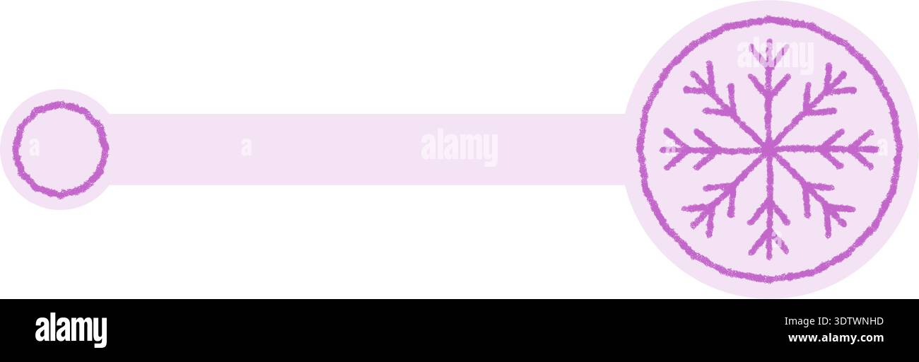 Pinke Schneeflocken Aufkleber Seal Icon Pastel Stock Vektor
