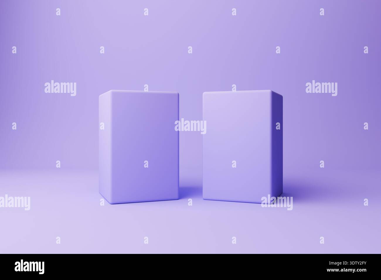 Abstrakte weiße Felder auf hellblauem Hintergrund 3D Stockfoto