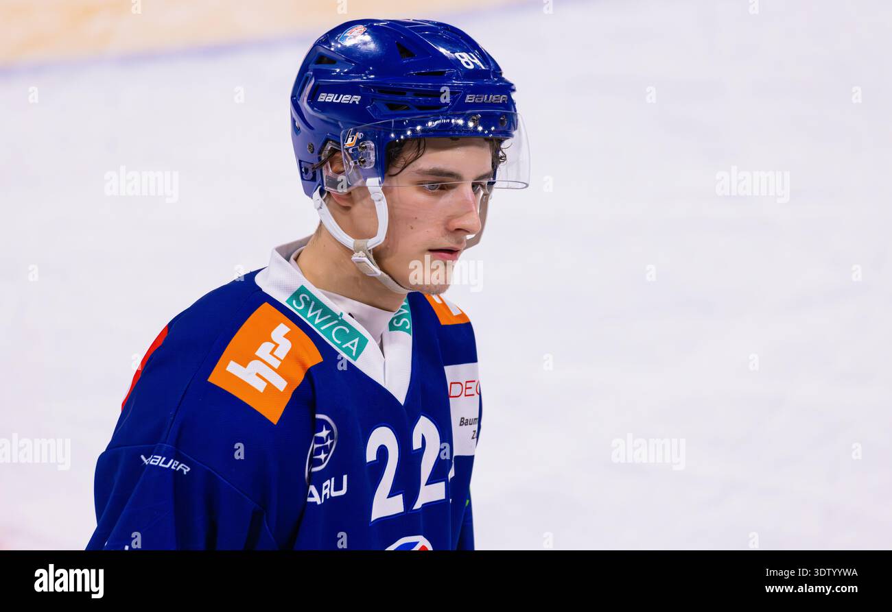 Zürich, 11. Februar 2026: #22 Luan Marthaler, Stürmer U21-Elit Team GCK Lions. (Foto: Andreas Haas/dieBildmanufaktur) Stockfoto