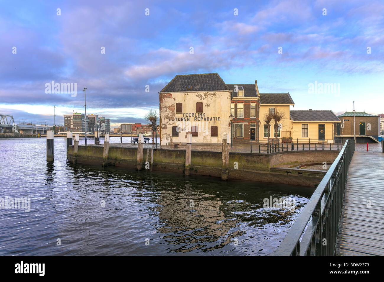 Teerlink (Tarlink) denkmalgeschütztes Gebäude am Ende von Kalkhaven. Mit einer fantastischen Aussicht wird es vielleicht in Zukunft zu einem Zuhause umgebaut? Stockfoto