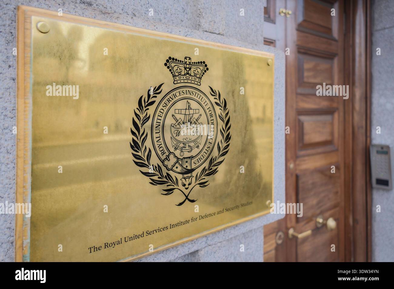 Royal United Services Institute (RUSI), 61 Whitehall, London, Großbritannien Stockfoto