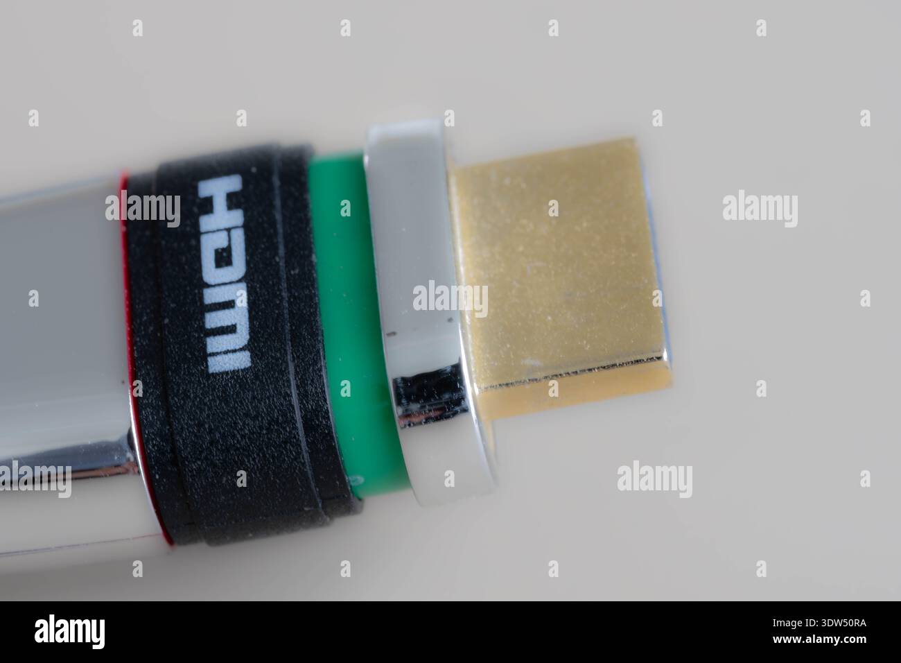 Makro eines Standard-HDMI-Steckers Stockfoto
