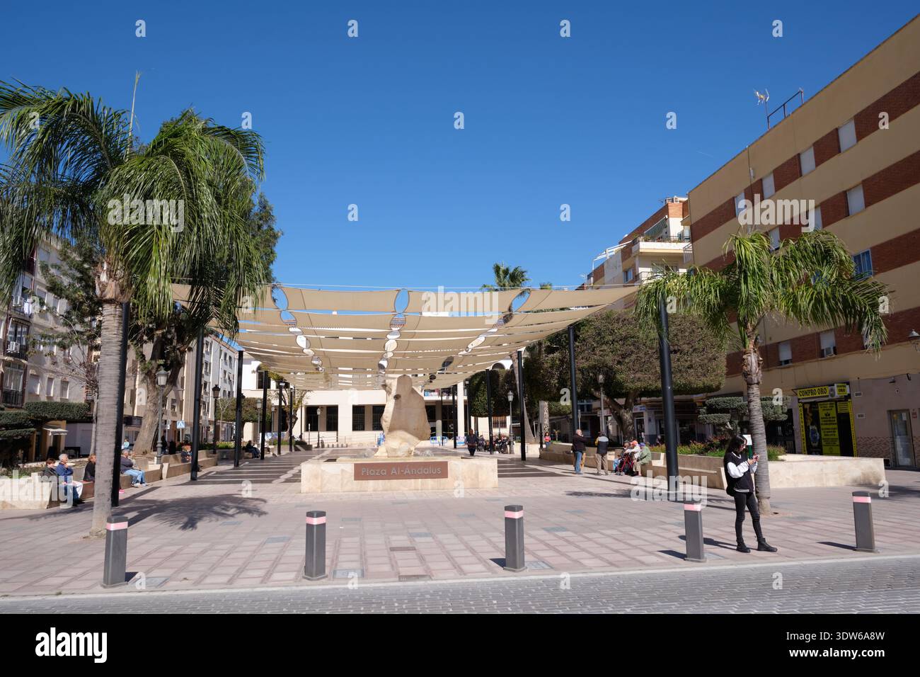 Al-Andalus-Platz. Rincón de la Victoria, Málaga, Spanien. Stockfoto