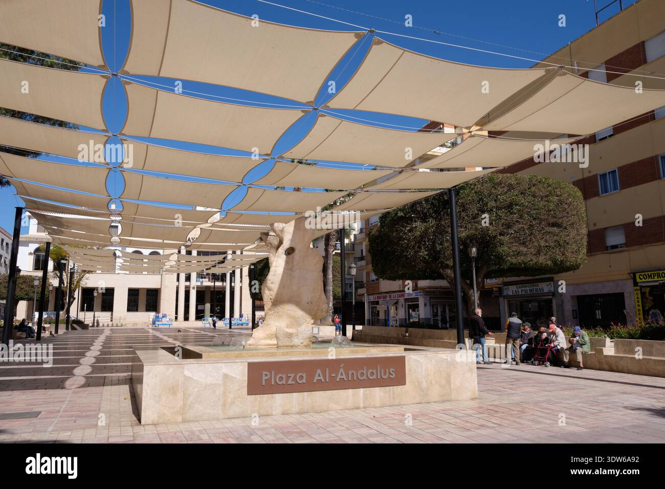 Al-Andalus-Platz. Rincón de la Victoria, Málaga, Spanien. Stockfoto