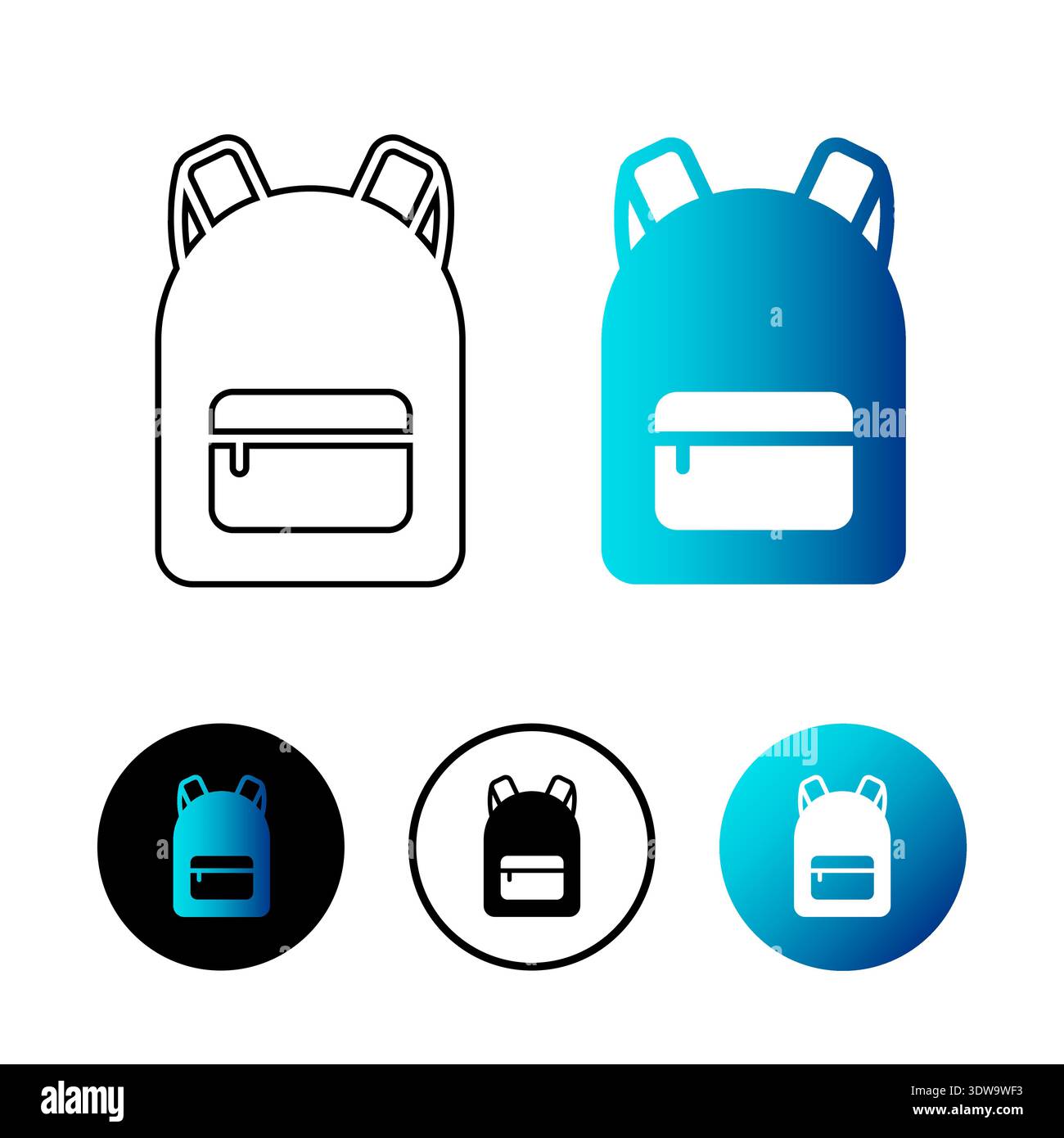 Abstrakte Illustration des Rucksacks, kann für Business-Designs, Präsentationsdesigns oder andere geeignete Designs verwendet werden. Stock Vektor